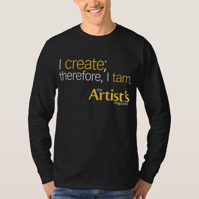 The Artist's Magazine Mens Black Long Sleeve T T-Shirt (Front)