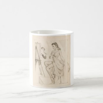 The Artist's Model Pin Up Art Coffee Mug by Pin_Up_Art at Zazzle