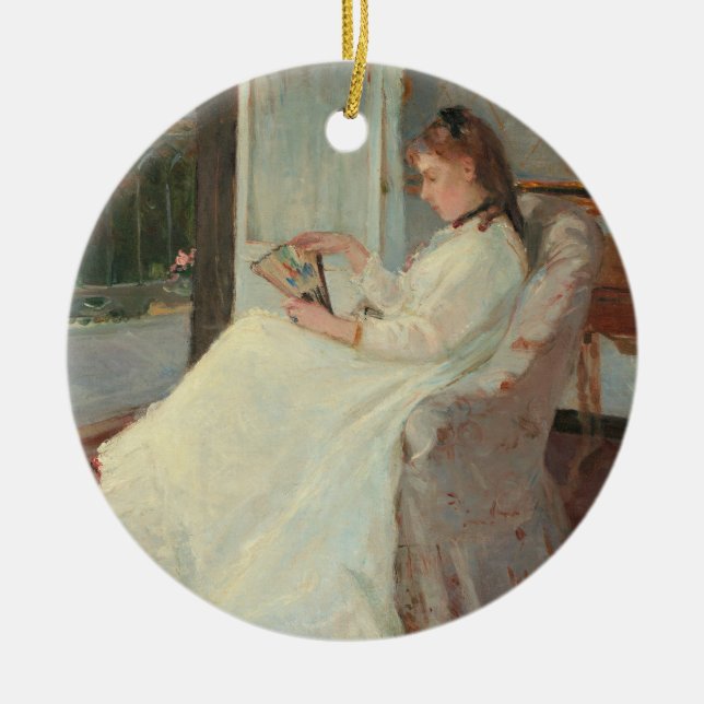 The Artist's Sister at a Window, 1869 Ceramic Ornament (Front)