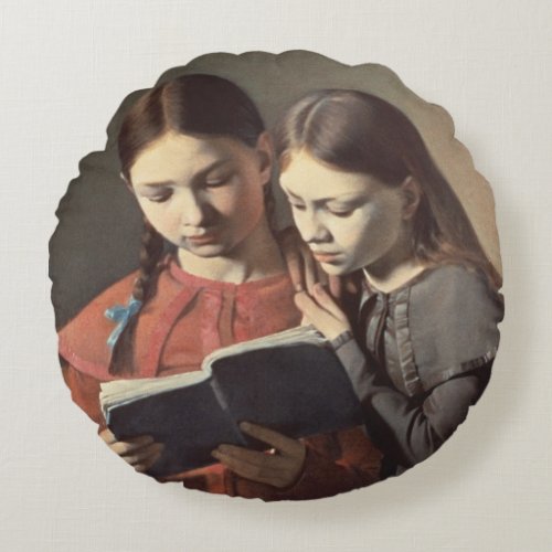 The Artists Sisters Signe and Henriette Round Pillow