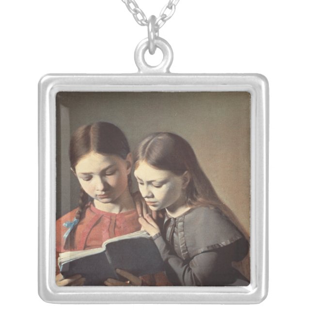 The Artist's Sisters Signe and Henriette Silver Plated Necklace (Front)