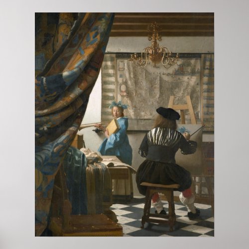 The Artists Studio c1665_66 oil on canvas Poster