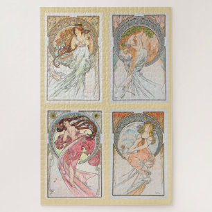 The Arts 1898 by Alphonse Mucha Jigsaw Puzzle