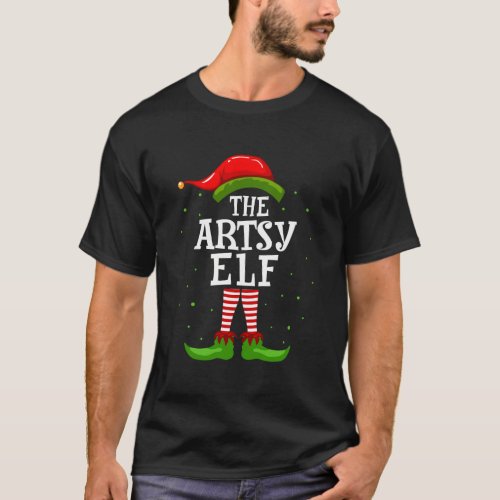 The Artsy Elf Christmas Matching Family Pajama Cos T_Shirt
