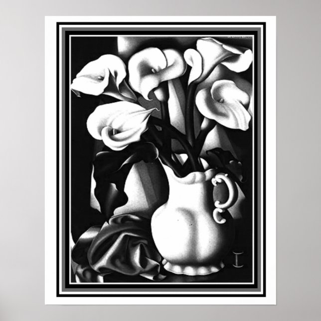 "The Arums" Art Deco Print Tamara de Lampicka (Front)