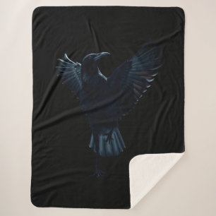 “The Ascending Crow” Sherpa Blanket