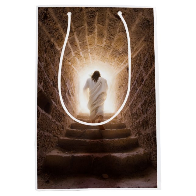 The Ascension – Jesus Walking Into the Light Medium Gift Bag (Front)
