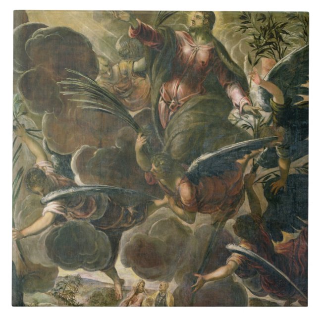 The Ascension of Christ (fresco) Ceramic Tile (Front)