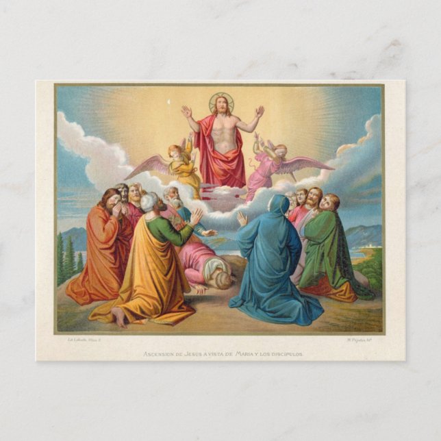 The ascension of Jesus 1879 Postcard (Front)