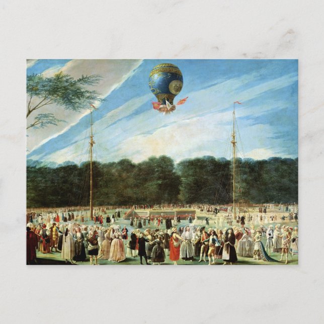 The Ascent of the Montgolfier Balloon at Postcard (Front)