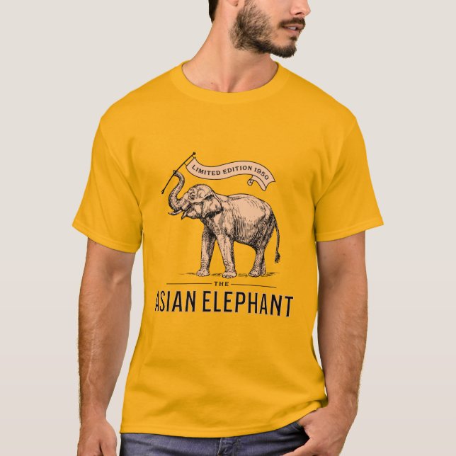 The asian elephant 1950 for him yellow T-Shirt (Front)