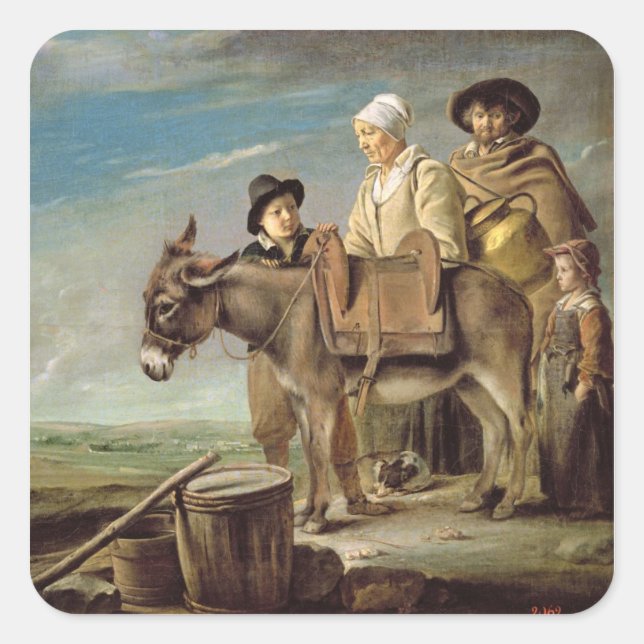 The Ass (oil on canvas) Square Sticker (Front)