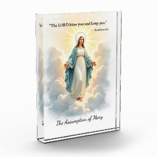 The Assumption of Mary God's Peace and Blessings Acrylic Award