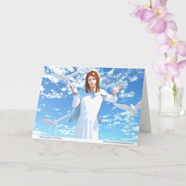 The Assumption of Mary into Heaven   Card (Orchid)