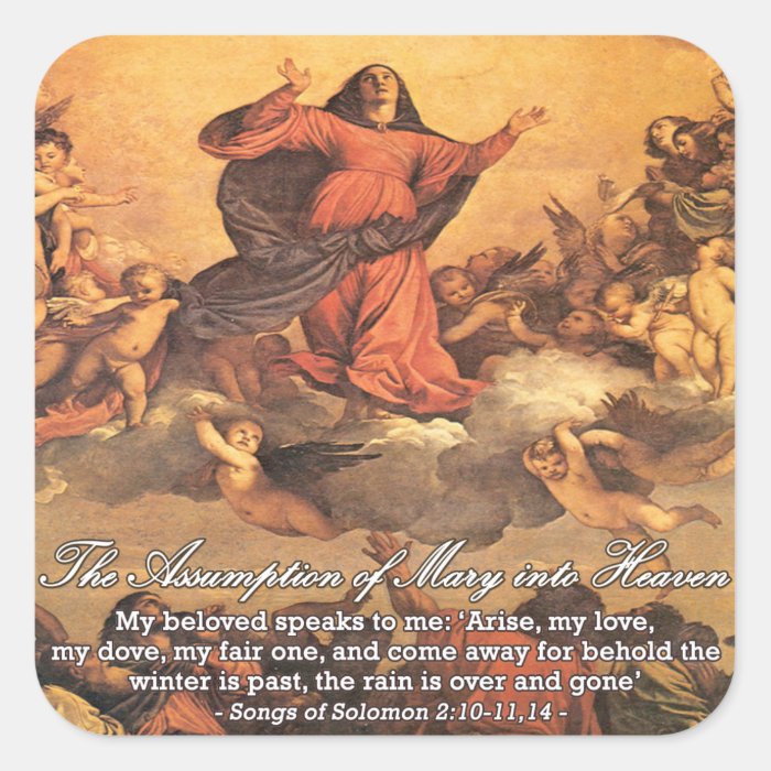 The Assumption of Mary into Heaven II Sticker