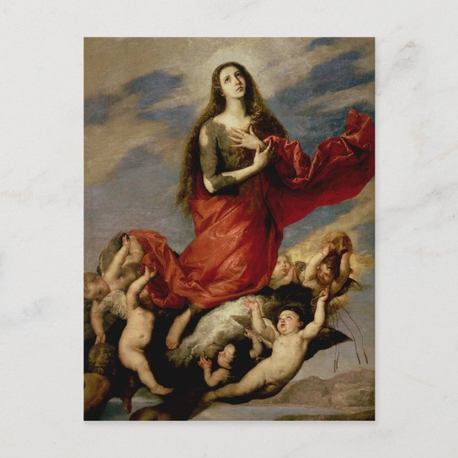 The Assumption of Mary Magdalene, 1636 Postcard (Front)
