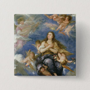 The Assumption of Mary Magdalene (oil on canvas) Button