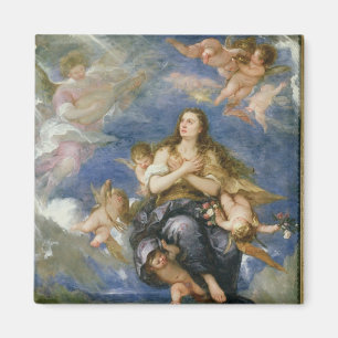The Assumption of Mary Magdalene (oil on canvas) Magnet