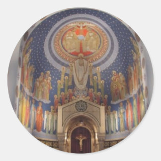 The Assumption of the Blessed Virgin Mary into Hea Classic Round Sticker