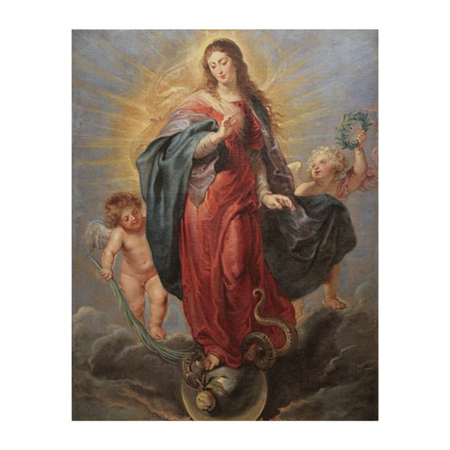 The Assumption of The Blessed Virgin Mary Wood Wall Art (Front)