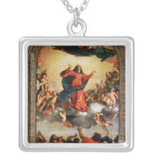 The Assumption of the Virgin, 1516-18 Silver Plated Necklace