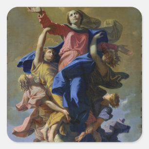 The Assumption of the Virgin, 1649-50 Square Sticker