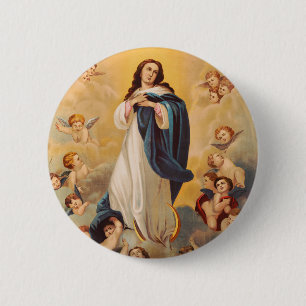The Assumption of the Virgin Mary Button