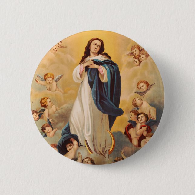 The Assumption of the Virgin Mary Button (Front)