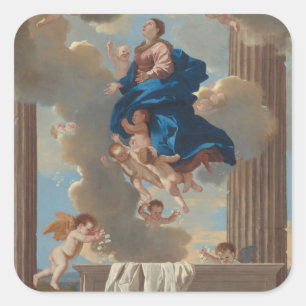 The Assumption of the Virgin Square Sticker