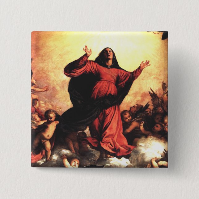 The Assumption the Virgin Pinback Button (Front)