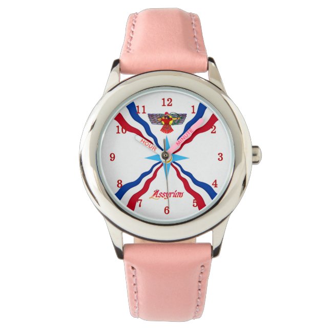 The Assyrian Flag eWatch Watch (Front)