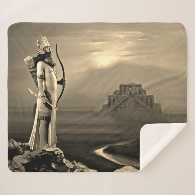 The Assyrian King Sherpa Blanket (Front (Horizontal))
