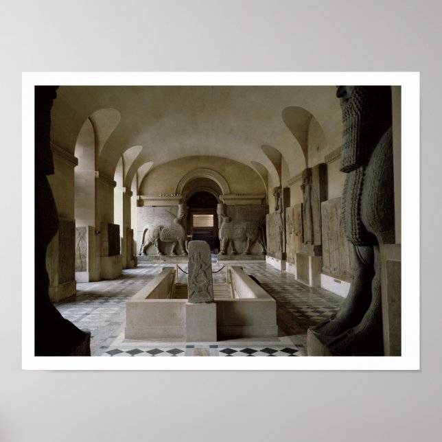 The Assyrian Room at the Louvre in Paris (photo) Poster (Front)