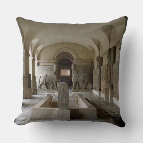 The Assyrian Room at the Louvre in Paris photo Throw Pillow