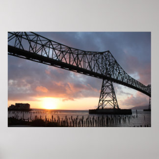 The Astoria-Megler Bridge At Sunset Poster