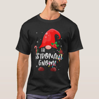 The Astronaut Gnome Christmas Lights Matching Fami T-Shirt