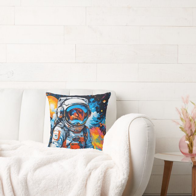 the astronaut throw pillow (Couch)