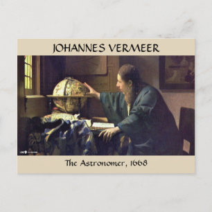 THE ASTRONOMER, Johannes Vermeer, 1668 Postcard