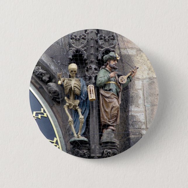 The Astronomical Clock Pinback Button (Front)