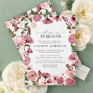 The Atelier Romantic Pressed Floral Bridal Shower Invitation