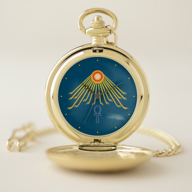 The Aten - Egyptian Deity Pocket Watch (Inside)