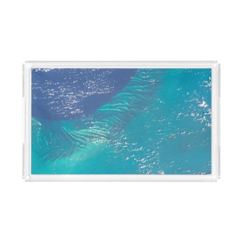 The Atlantic Ocean Off The Coast Of The Bahamas Acrylic Tray