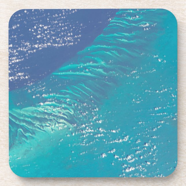 The Atlantic Ocean Off The Coast Of The Bahamas Beverage Coaster (Front)