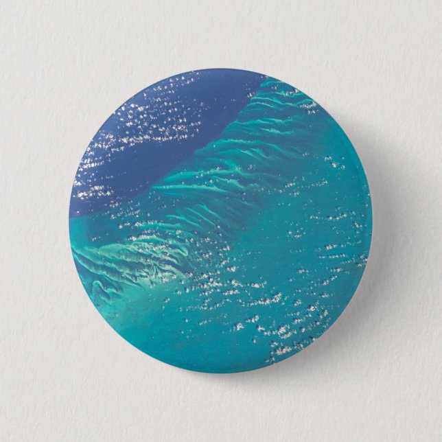 The Atlantic Ocean Off The Coast Of The Bahamas Button (Front)