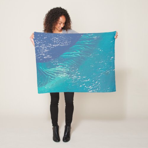 The Atlantic Ocean Off The Coast Of The Bahamas Fleece Blanket