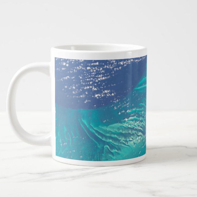 The Atlantic Ocean Off The Coast Of The Bahamas Giant Coffee Mug (Left)