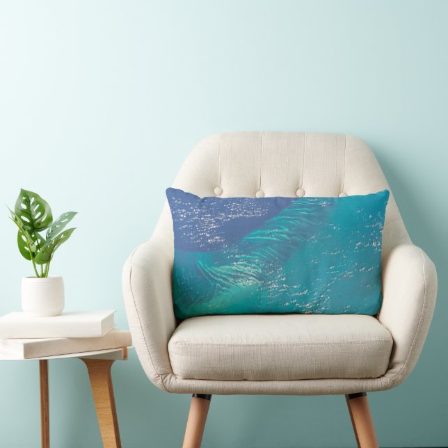 The Atlantic Ocean Off The Coast Of The Bahamas Lumbar Pillow (Chair)