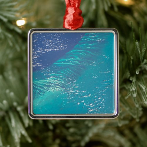 The Atlantic Ocean Off The Coast Of The Bahamas Metal Ornament