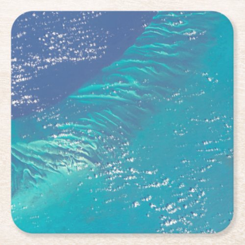 The Atlantic Ocean Off The Coast Of The Bahamas Square Paper Coaster