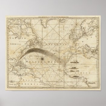 The Atlantic Ocean Poster by davidrumsey at Zazzle